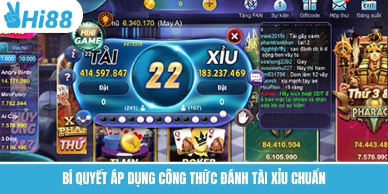 Bí quyết áp dụng công thức đánh tài xỉu chuẩn